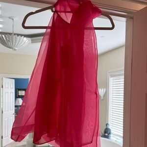 Zara Hot Pink Sheer Chiffon Sleeveless Blouse